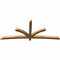 Ekena Millwork Davenport Rough Sawn Timber Gable Bracket, Western Red Cedar, 108"W x 45"H x 4"D x 4"F, 10/12 Pitch GBW108X45X0404DAV00RWR - alternate 4